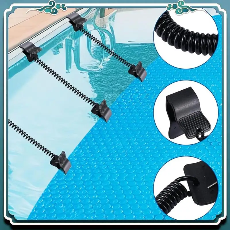 

Надежные 12-częściowe зажимы для покрытия бассейна для надземных бассейнов, комплект креплений для катушки с солнечной крышкой, ветрозащитное покрытие для бассейна