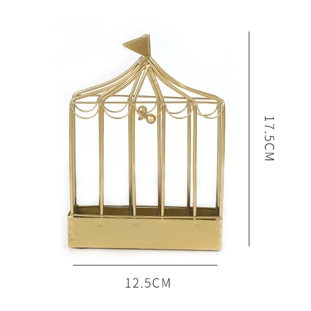 

Retro Iron Rack Hollow Out Design Metal Stand Golden Color Circus Tent Style Efficient Smoke Dispersion