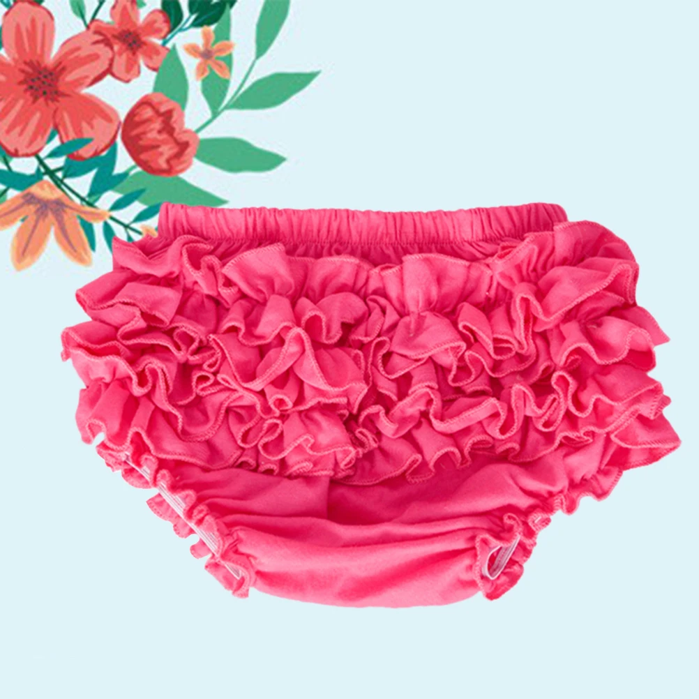 القطن تقليم طفلة كشكش سراويل داخلية نسائية من الدانتيل غطاء حفاضات لجميع القديسين الوردي البنطلونات تحت توتو تنورة ارتداء #2