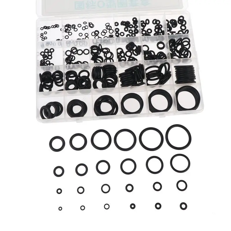 1Box Universal Fit NBR O-Ring Seal Assortment Kit Waterproof Gasket Washer for Plumbing Car Faucet Pipe Repair