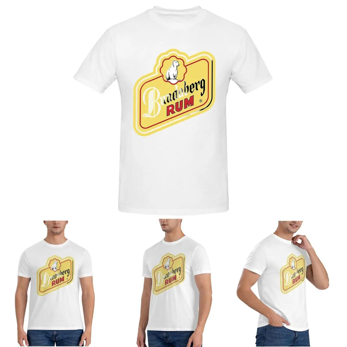 

Bundaberg Rum T-Shirt for Men Cotton Oversized T Shirts Men's Short Sleeve Crew Neck Summer Clothes Tops S-6XL