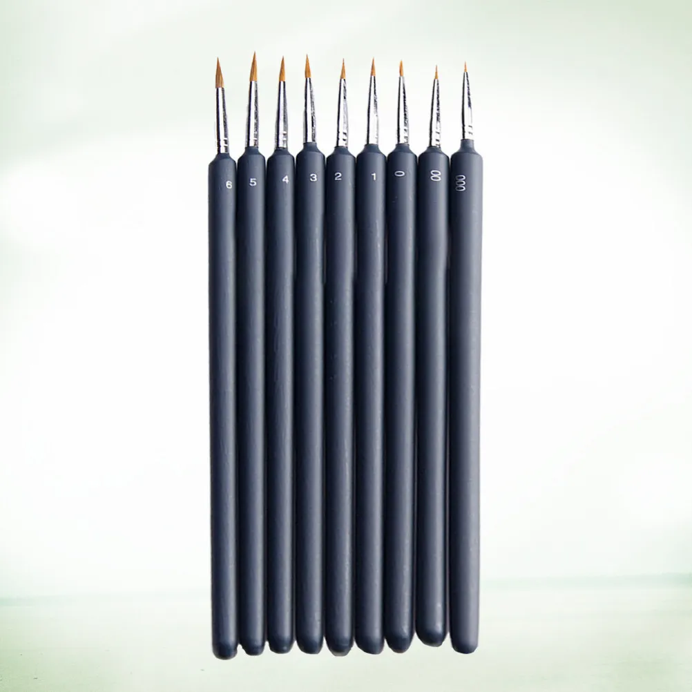 9Pcs Line Drawing Pen Painting Accessories Portable Lightweight Paintbrush for Watercolor Oil Acrylic Painting