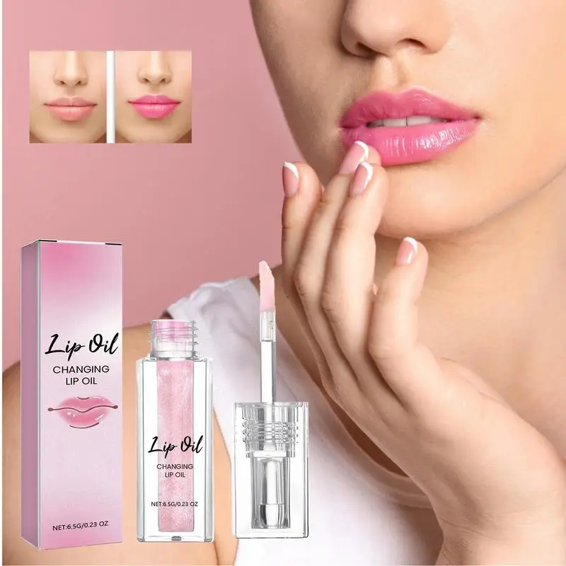 2024 Color change Lip Gloss Lip Oil balsamo per le labbra idratante naturale riduce le linee delle labbra Jelly Plump Lips Care