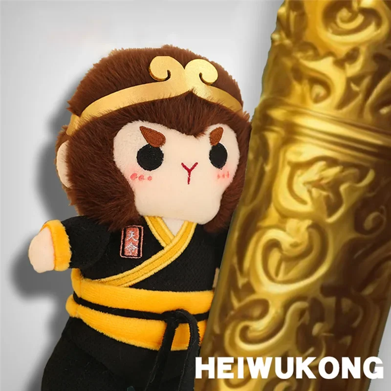 Black Monkey King Kong Plush Toy Chinese Mythical Story Sun Wukong Figure Doll Anime Cartoon Cute Stuffed Monkey Kid Toy Gift