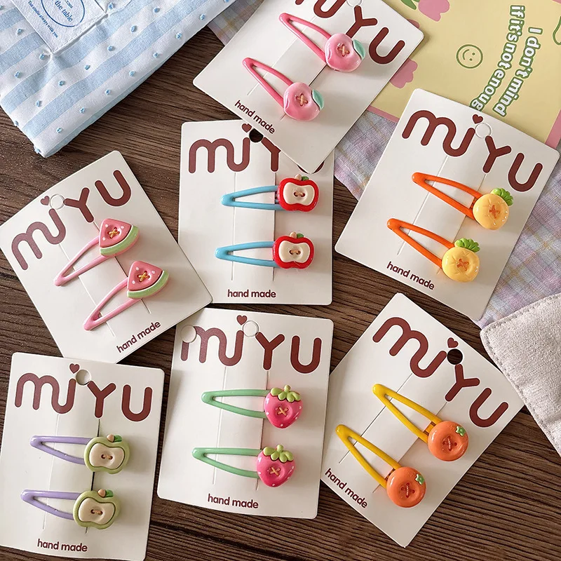 

Cute Cartoon Children's Hairpins Candy Color Fruit Bangs Side Clip Girls Hair Clips Hair Accessories Barrettes Headwear Hairclip