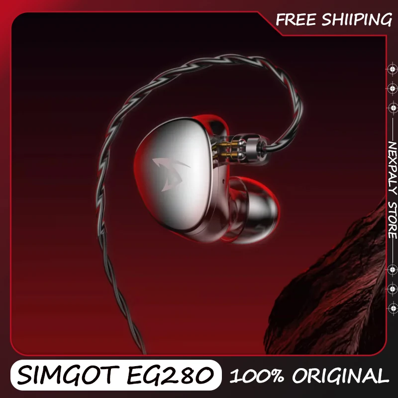 

SIMGOT EG280 Wired HIFI Earphones HiFi Level Game Decoding Sound Card Lightweight and Low Latency Gaming Headphones Gift Gamer