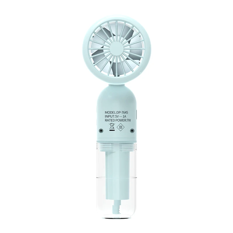 Portable Mini Mist Fan Handheld High-Speed Turbo Cooling Humidifier 3000mAh Rechargeable Battery Type-C Charging Port