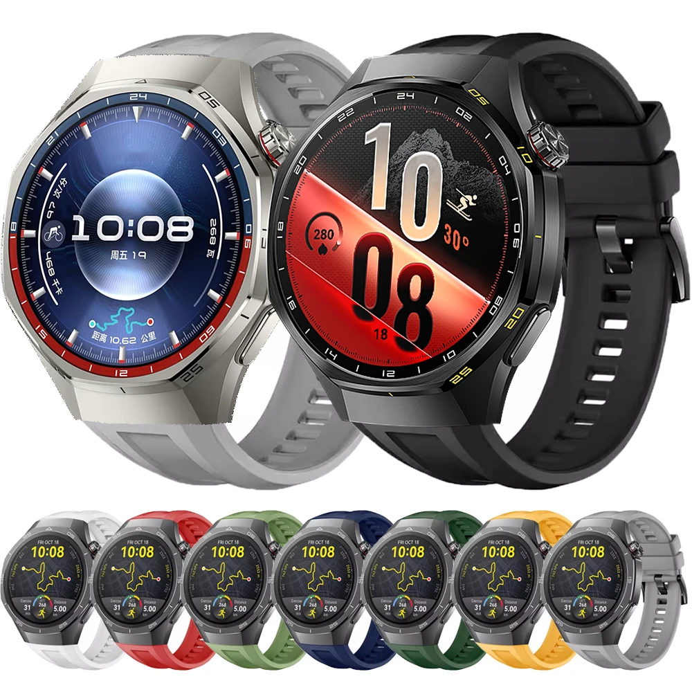 Original Silicone Strap For Huawei Watch GT 5 Pro 46mm Sports Band 22mm Watchband For Huawei Watch 5 4 3 GT7 Pro GT6 GT5 GT4 GT3