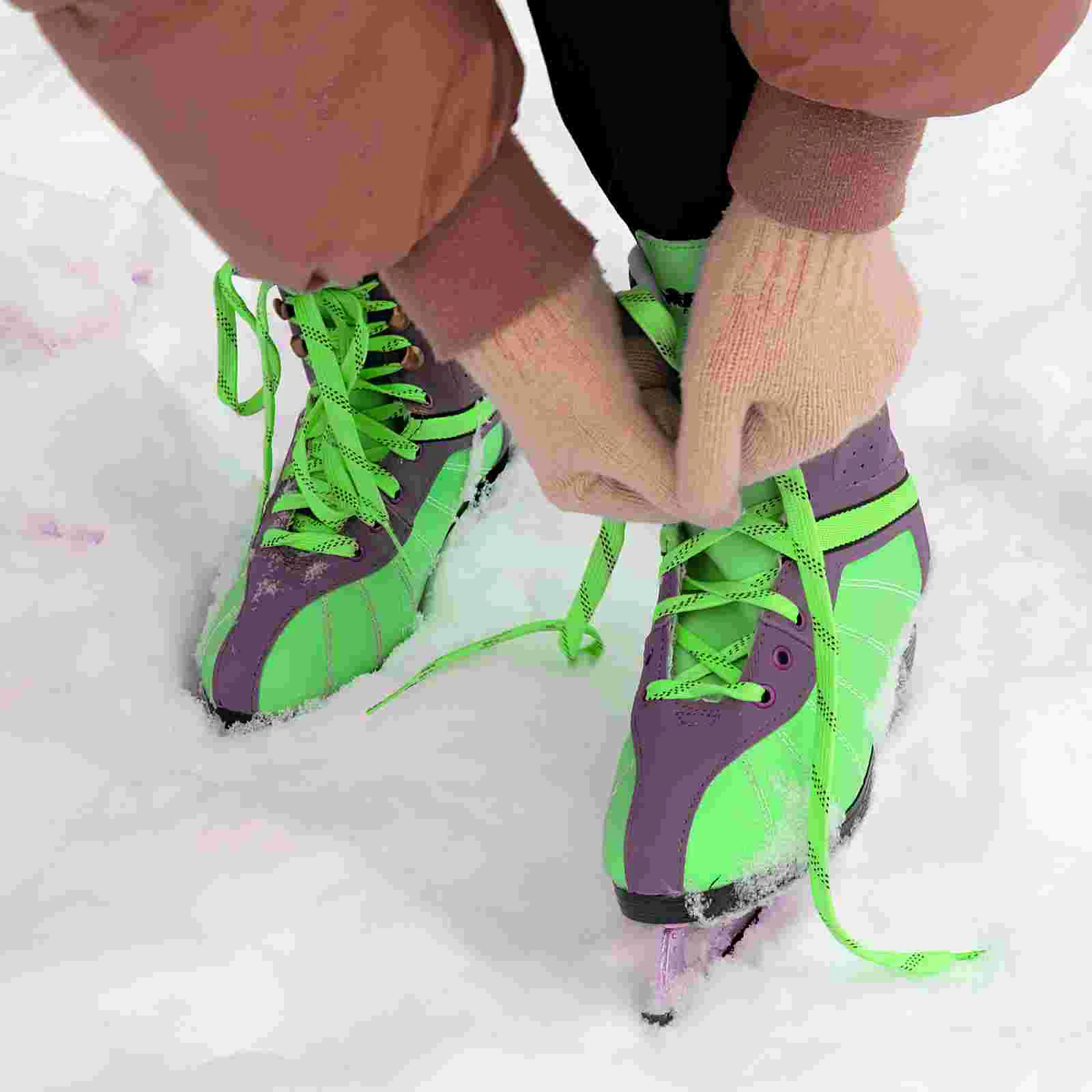 Waxed Hockey Laces Long While Skate Shoes Anti-break Shoelaces for Ice Skates Roller Man Men