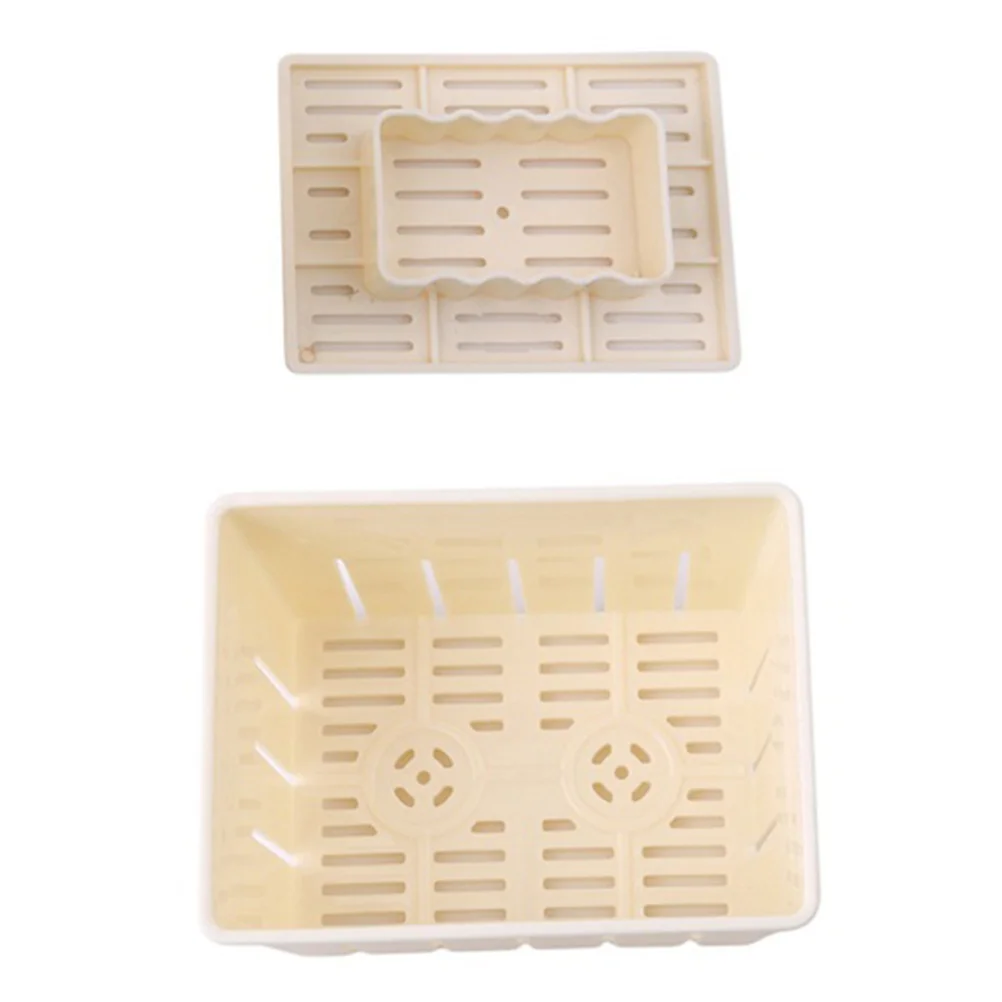 

Plastic Tofu Press Mold Maker Homemade DIY Mold Cutter Box Case Kitchen Tool Cotton Gauze Yellow Uniform Slices Cubes