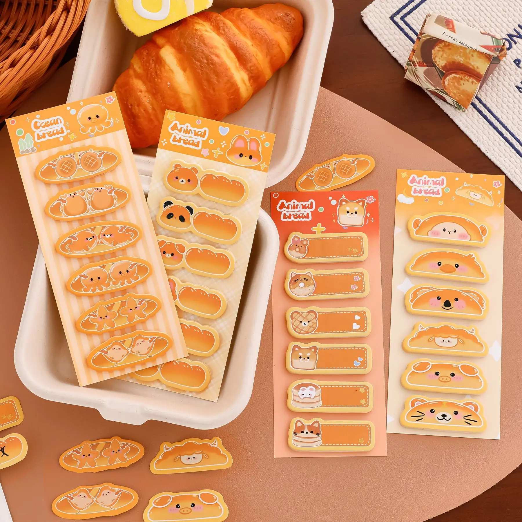 베이킹 음식 스티키 노트 인덱스 탭 페이지 마킹 90매 분류 메모 패드 학습 플래너 학생용 책 액세서리