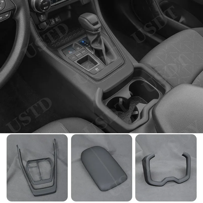 Panel de consola central de cuero apto para TOYOTA RAV4 RAV 4 XA50 2020 2021 2022 2023 2024 2025 accesorios de decoración Interior