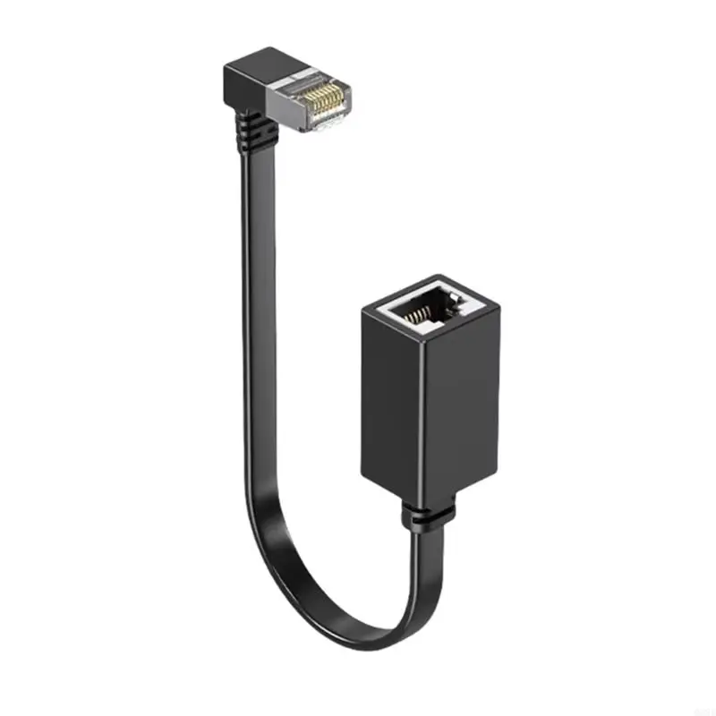 Hot Selling-Cat7 Ethernet Extension Cable 15Cm 10G RJ45 Male To Female 90° Adapter For PC Laptop For Cat7 Black,Cat7 Ethernet Ex