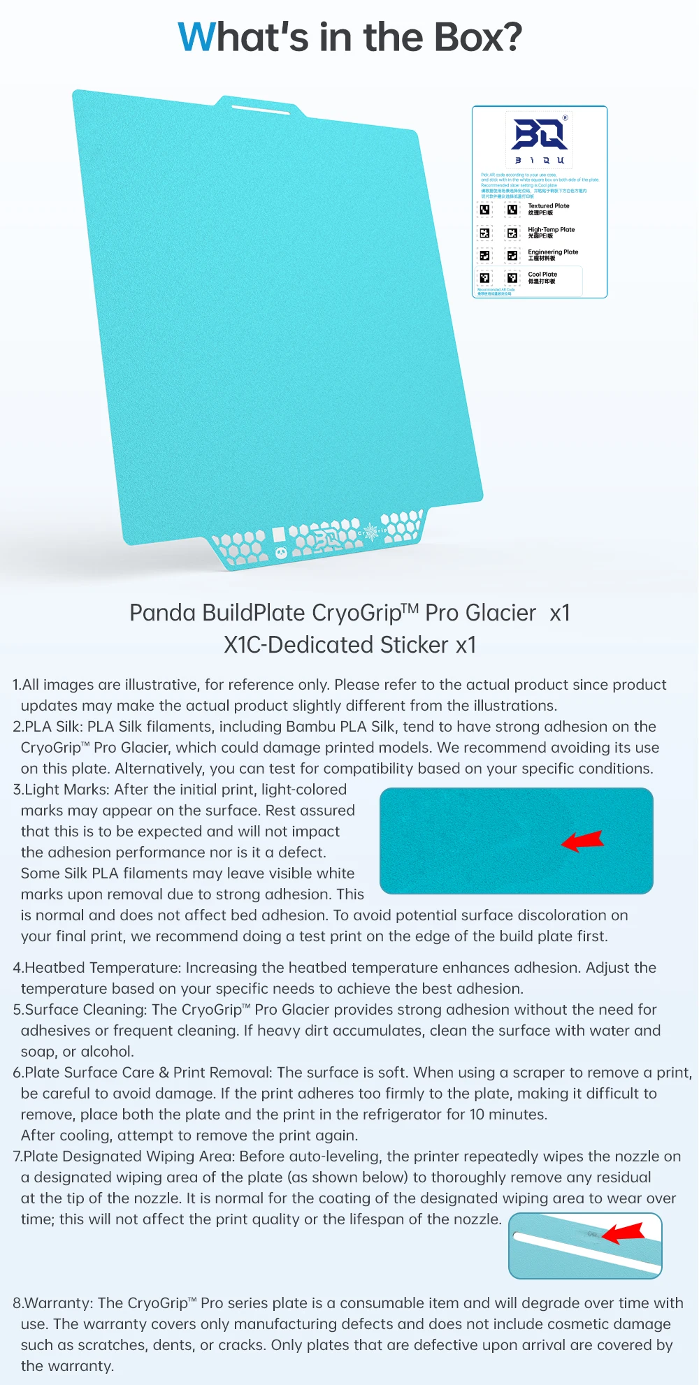 BIGTREETECH Panda Bauplatte für Bambu Lab X2D P2S P1 A1 X1 A1 Mini, Federstahlplatte CryoGrip Pro, Kühlplatte PEI PEO PET – Detail 18