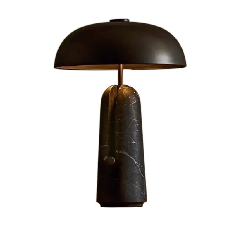 

Travertine mushroom wabi-sabi wind table lamp living room bedroom study bedside eye protection table lamp