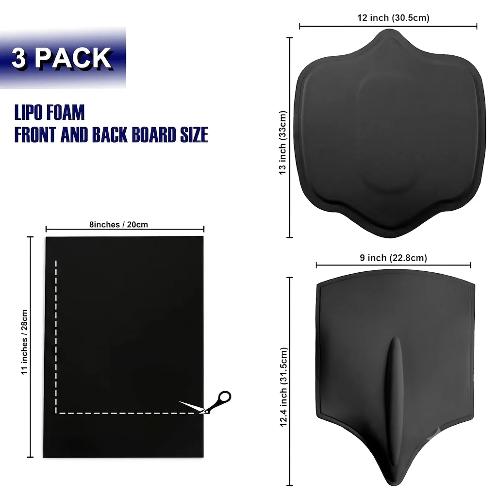 3Pcs Lipo Foam Board Abdominal Flattening Compression Board  Lumbar Molder Liposuction Back Board Foam Compression