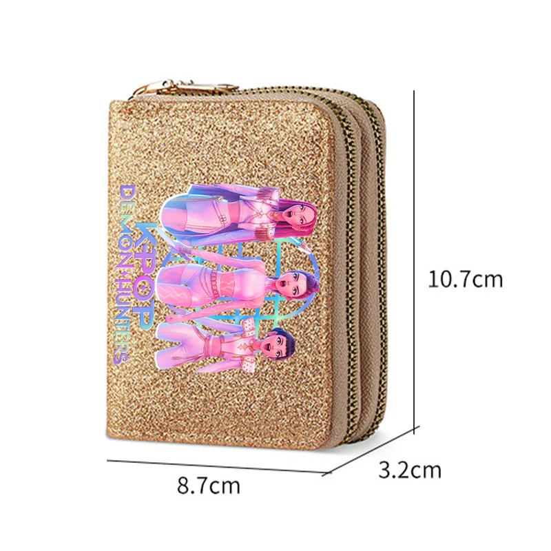 K-pop Saja Boy Huntrix محفظة نسائية للعملات المعدنية هدية k pop Warriors HUNTRX رومي ميرا زوي حقيبة بسحاب طالب شيطان الصيادين محفظة أنيمي #6