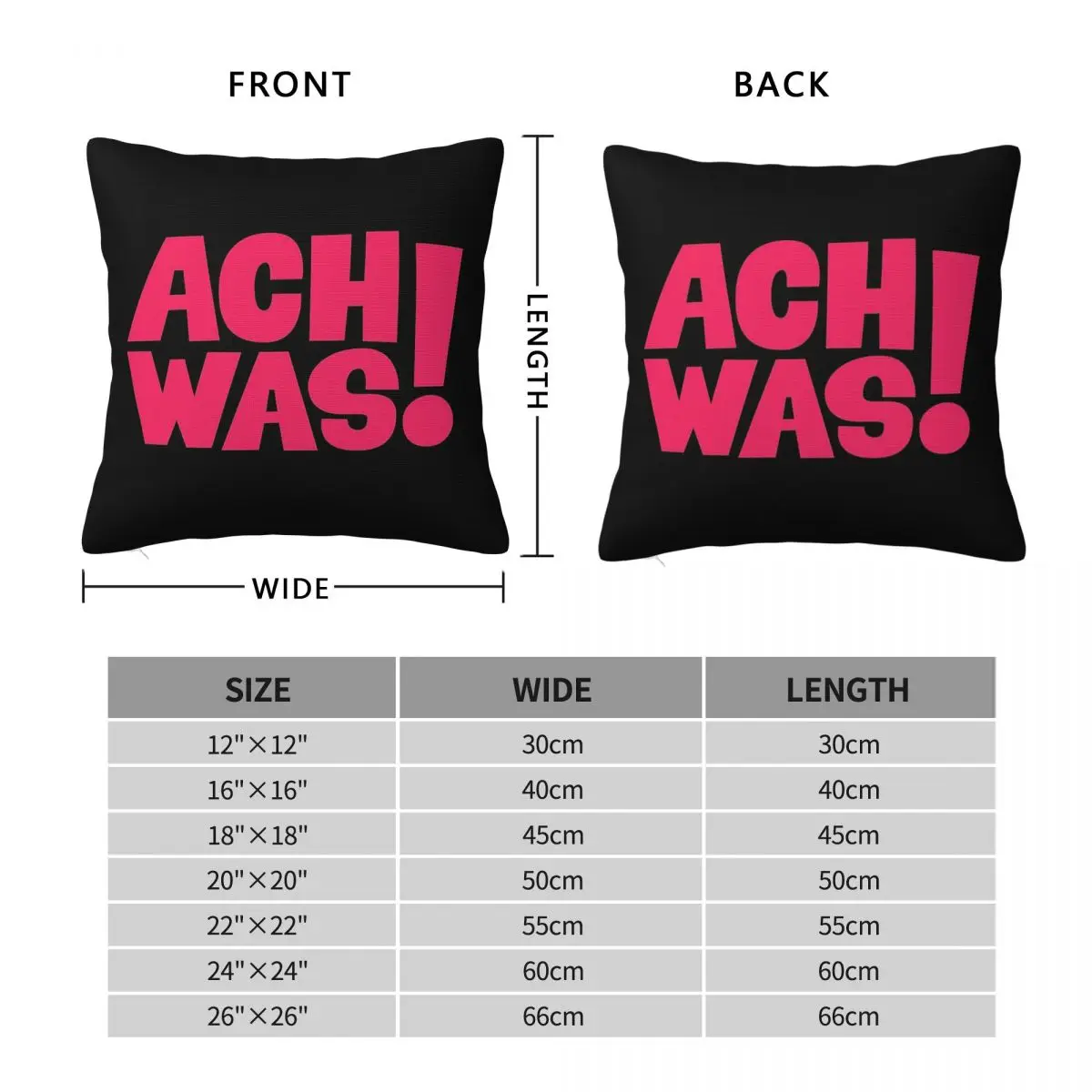 Oh What Ach Was Loriot German Square Pillowcase Polyester Linen Velvet Printed Zip Decor Car Cushion Cover 18