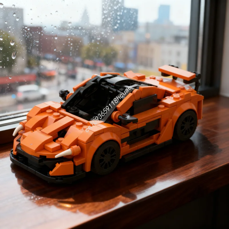 322개 MOC 시티 챔피언스 맥라렌스드 GT 모델 블록 크리스마스 선물 조립 장난감 DIY 창의적 교육