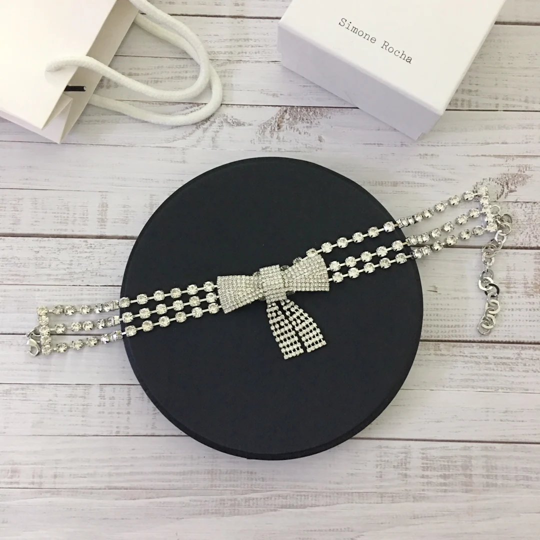 

Новое колье с бантом 2025 года, модное ожерелье, легкие роскошные украшения для женщин