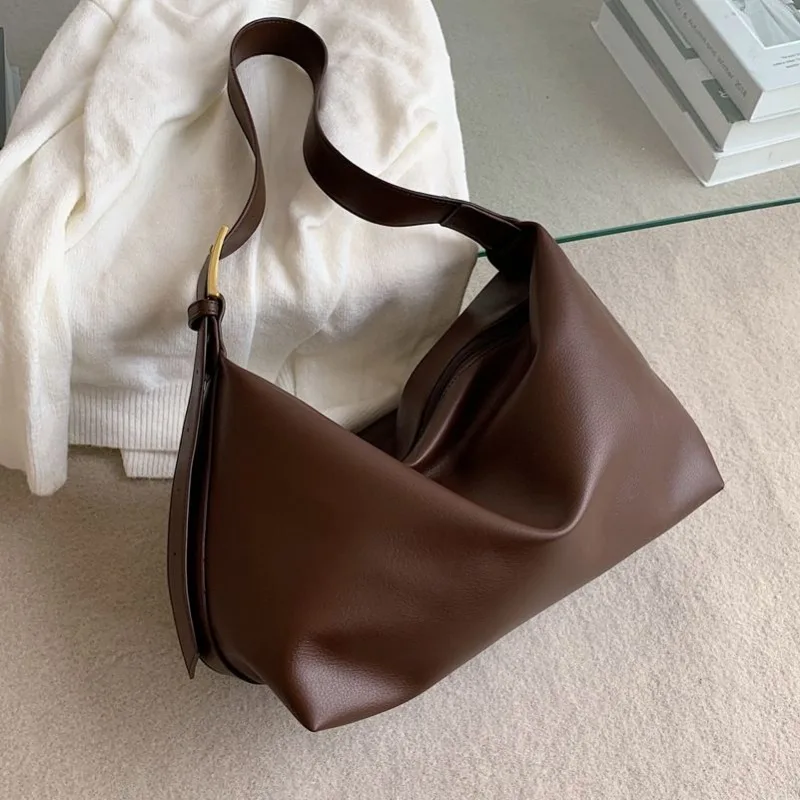 2024 New Fashion Sense Soft Leather Shoulder Bag Ladies Commuting Bag Versatile Large Capacity Messenger Bags PU Tote Bags