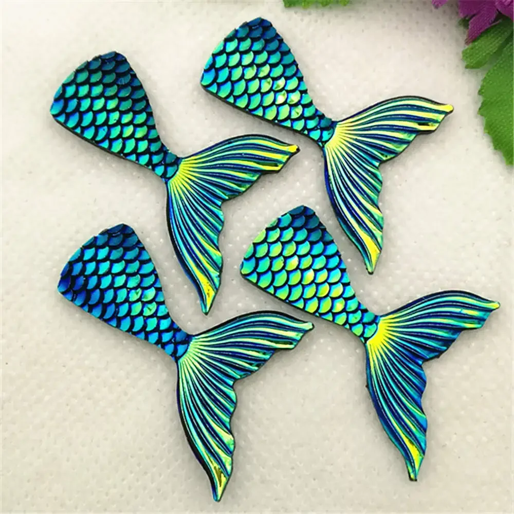 50pcs/lot 28*39mm DIY Jewelry accessories Mermaid Fish scales tail resin wedding &Mermaid exhibition crafts accessories