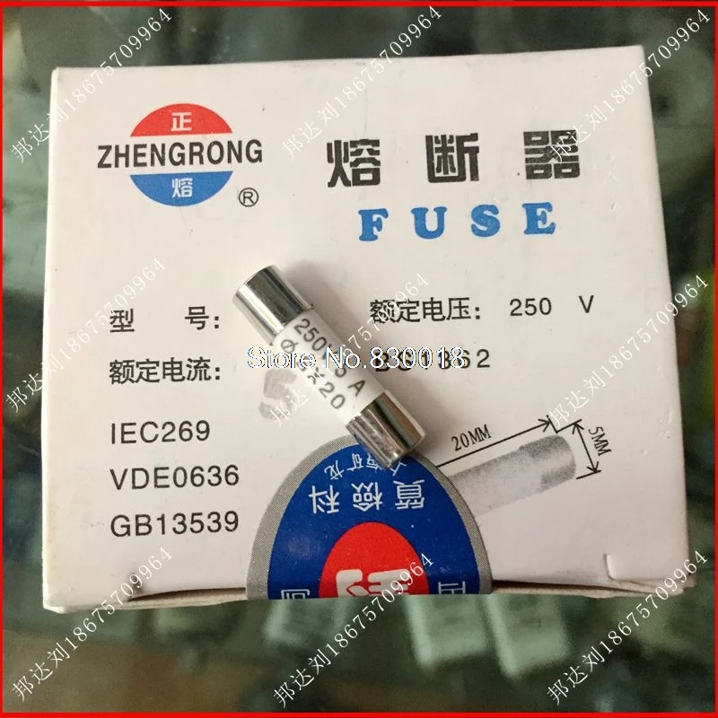 Masahiro R054 RO54 5*20 250V 1A 2A 3A 4A 5A 6A 10A 16A Ceramic Insurance Tube-100PCS/LOT