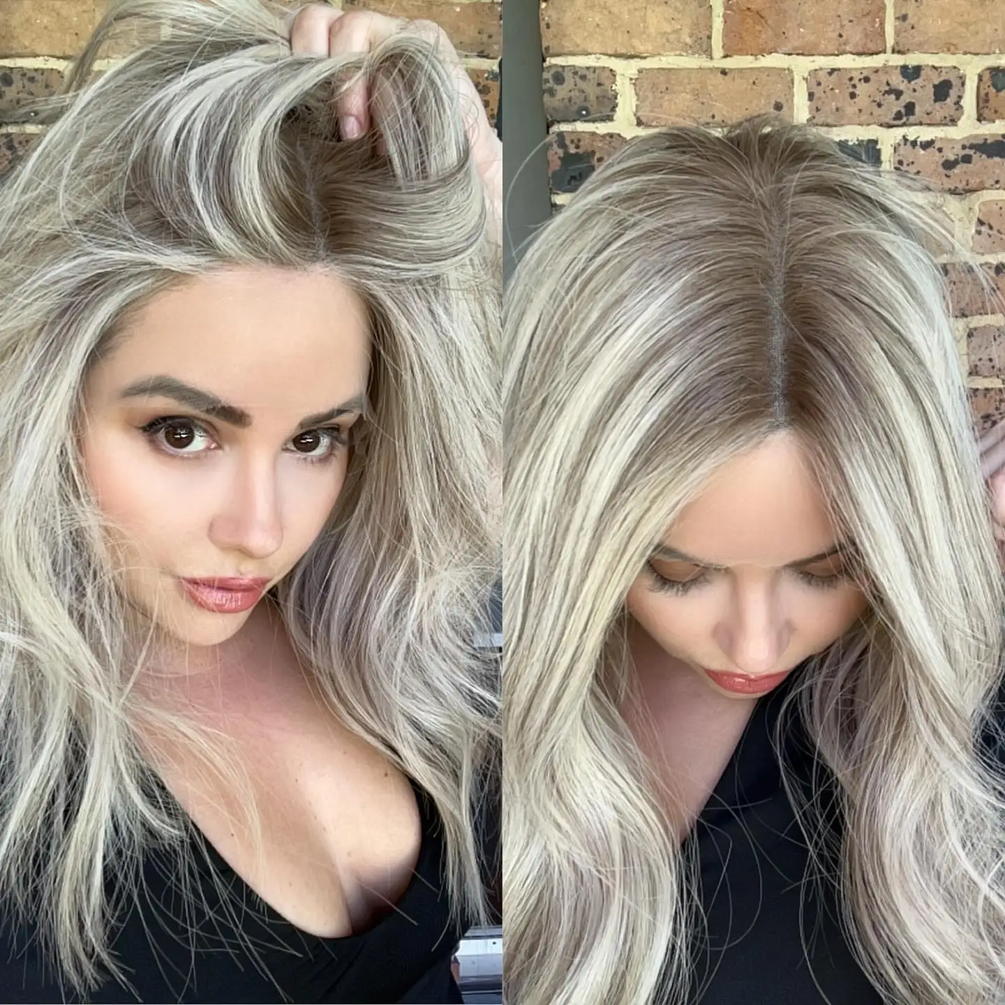 Ash Blonde Synthetic HD Lace Front Wig Preplucked Hairline Realistic Natural Looking Ash Roots Heat Resistant Wig for Young Girl