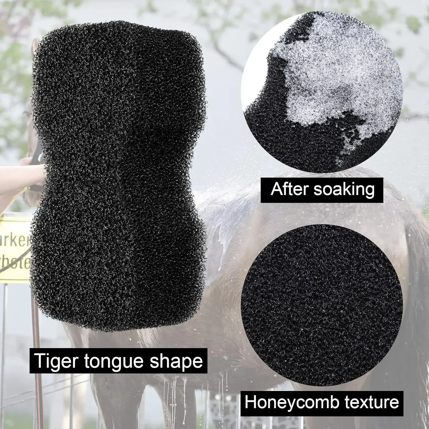 New Horse Grooming Tools Horse Face Sponge for Home Use Farms Manufacturing Plant Equine Grooming Sponge for Horse Care