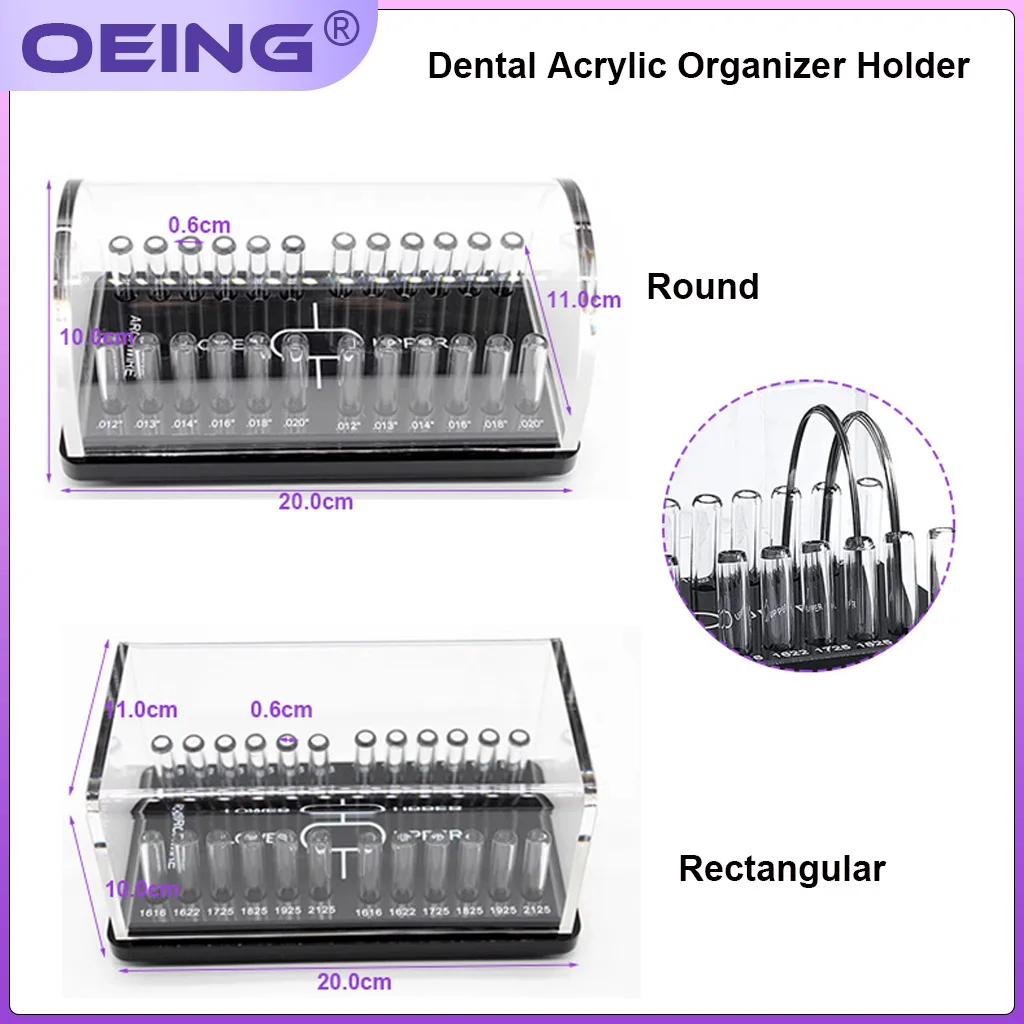 1Pcs Orthodontic Arch Wire Placement Box Acrylic Box Round /Square Transparent BoxPlastic Transparent Box  Dentistry Instrumen