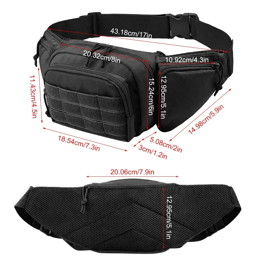 Tactical Pistol Bag Chest Waist Pistol Bag Holster Gun Fanny Pack z uchwytem na magazynek do Glock 17 19 Beretta M9 SIG