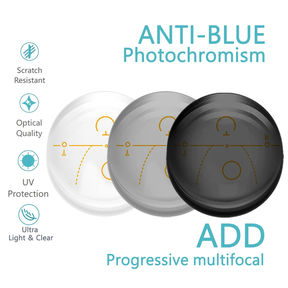 EEN Paar Optische Lens GREEN-EMI Recept Asferische Bijziendheid Presbyopie krasbestendig 1.56 1.61 1.67 1.74 Index
