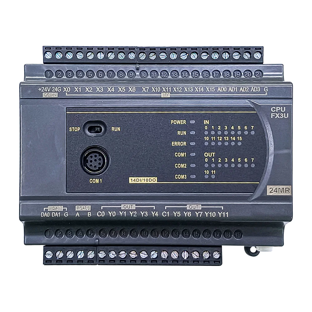 Imagem -02 - Rtc Inclui Entrada Analógica de Canais 020ma Fx3u 14 24 32 40 60 mr mt Rs485 Modbus Saída de Transistor de Relé