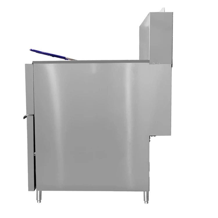 البطاطس المقلية زيت الدجاج المقلي معدات المطبخ آلة التجارية خزان مزدوج مقلاة الغاز العميق لمطعم الوجبات السريعة