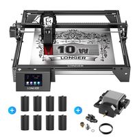 RAY5 10000mW Laser Engraving Cutting Machine + Air Pump Assist KIT + 8 pcs Raiser Tools DIY Desktop CNC Engraver Cutter