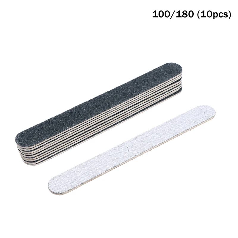 

10 Pcs Professional Nail Files Sanding 100/180 Grit Buffer Double Side Nail Art Polish Tips Manicure Pedicure Care Tools