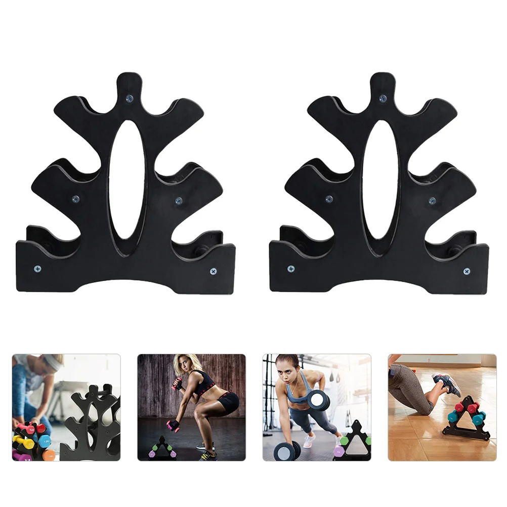 2 Pcs Small Dumbbell Rack Tier Storage for Dumbbells Holder Pp Space Saving Fitness Equipment Accessories Stand