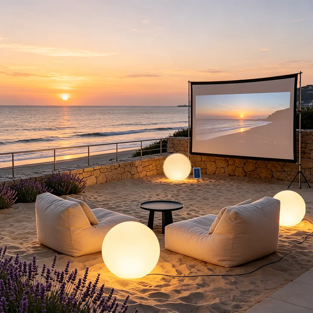 Solar Outdoor LED Globe Light, Waterproof IP65 Garden Pathway Lawn Decoration Lamp