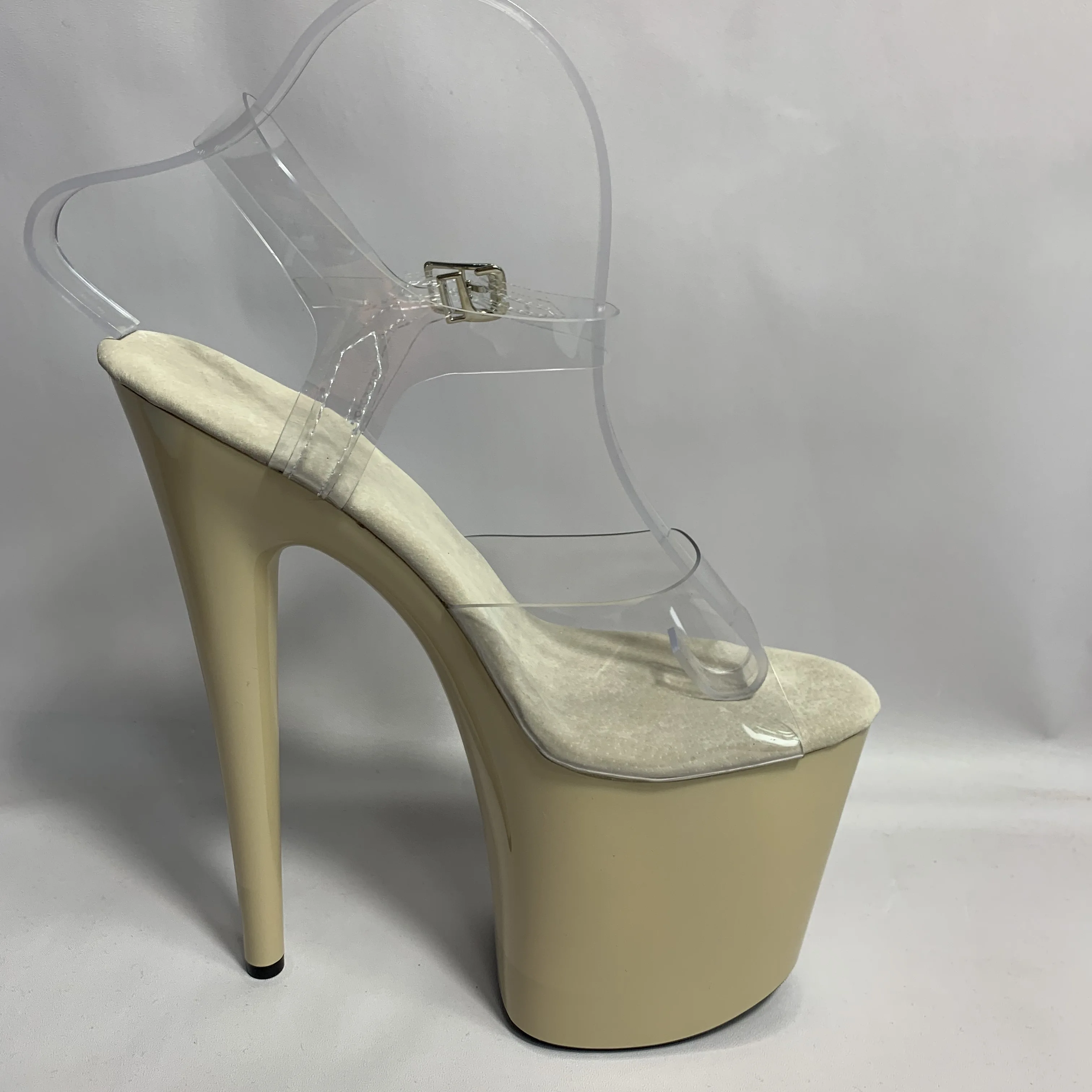 

20cm stiletto, 8-inch heels, sexy pole dancing model, transparent vamp, nightclub stage dance shoes