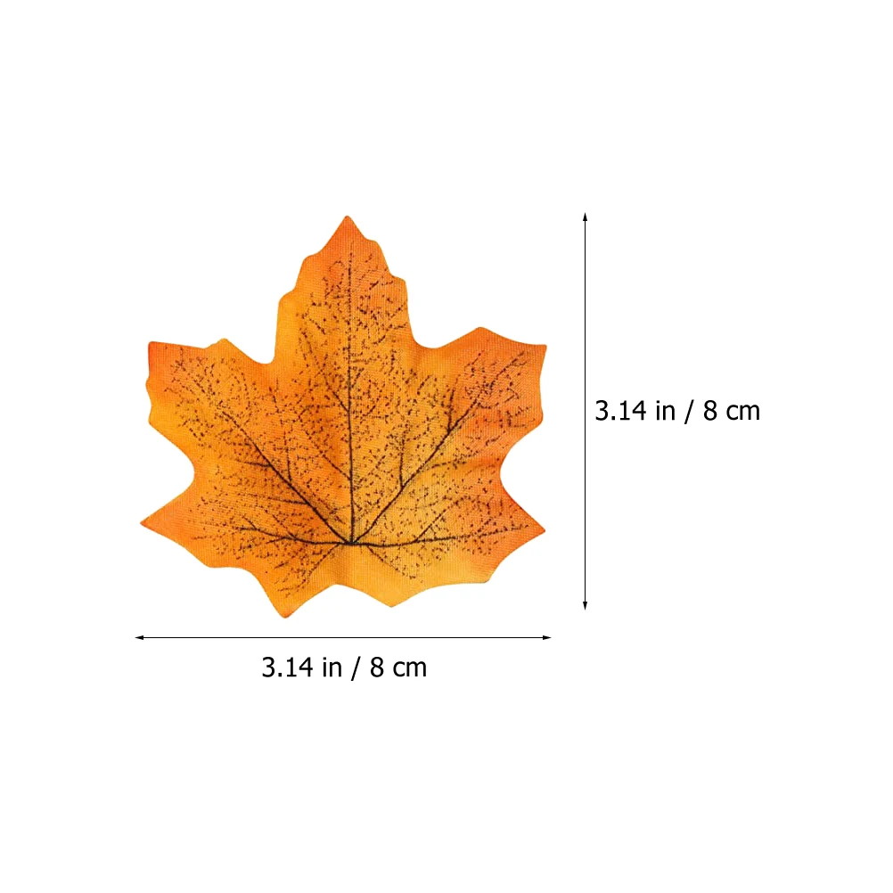 

500 Pcs Maple Leaf Decorations Artificial Leaves Outdoor Fall Cloth Faux Autumn