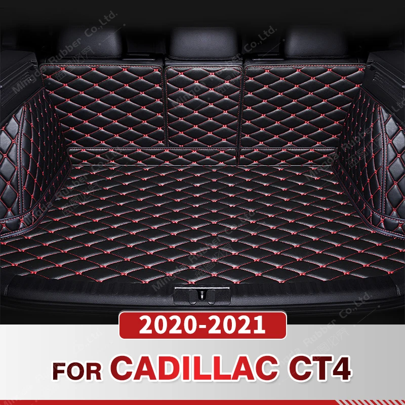 

Auto Full Coverage Trunk Mat For Cadillac CT4 2020 2021 Car Boot Cover Pad Cargo Liner Interior Protector Accessories