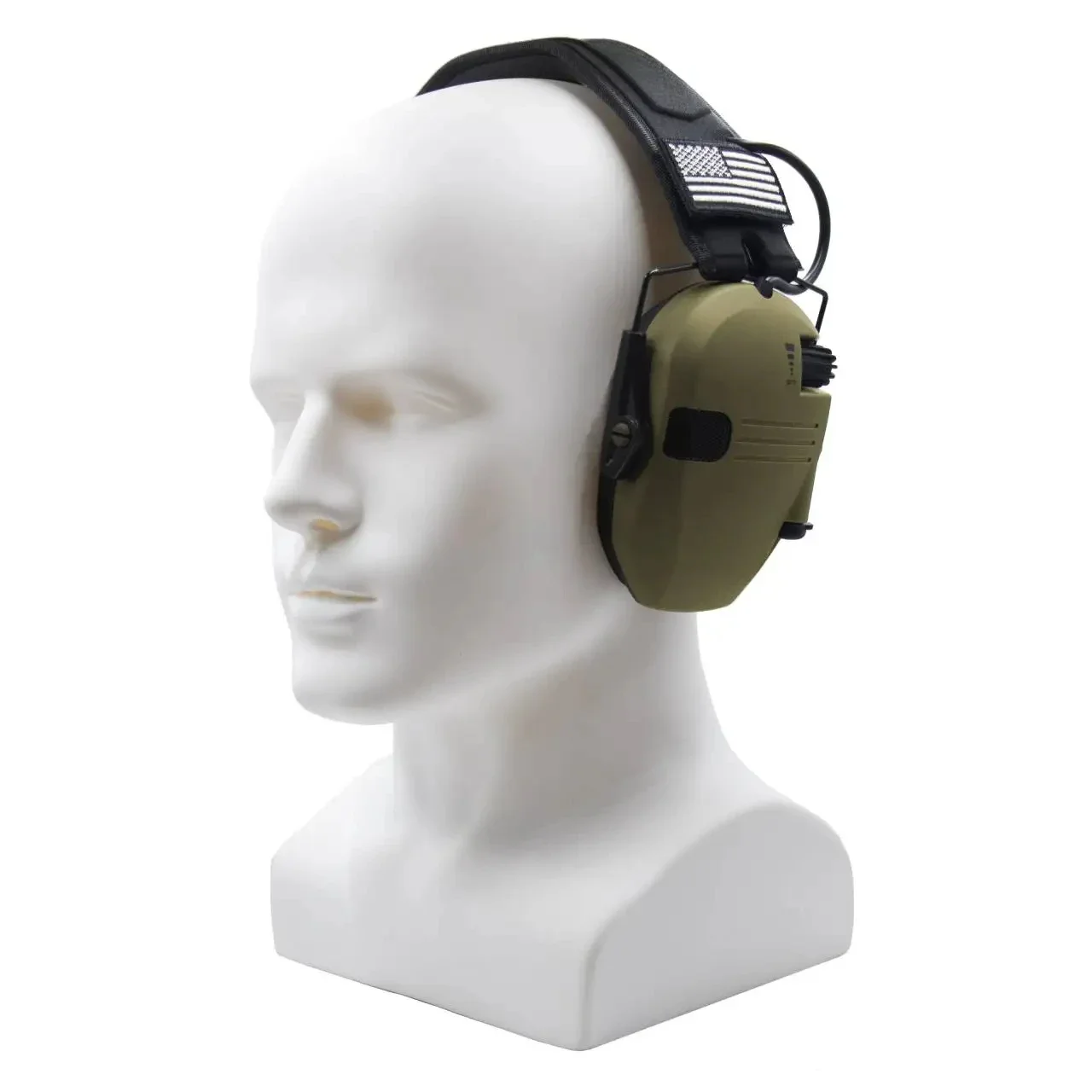 ยุทธวิธีอิเล็กทรอนิกส์ยิง Earmuff ป้องกันเสียงรบกวนหูฟัง Sound Amplification ป้องกันชุดหูฟังพับได้