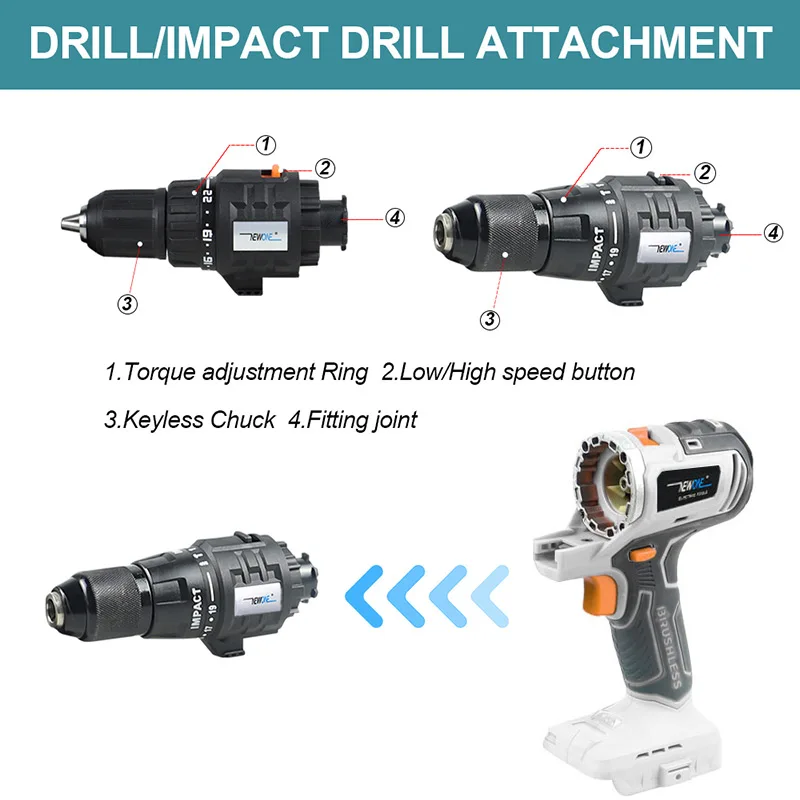 NEWONE 18V/20V  Brushless  Electric Drill Circular Saw 85mm-10mm  Cut Wood Fit Makitas Battery