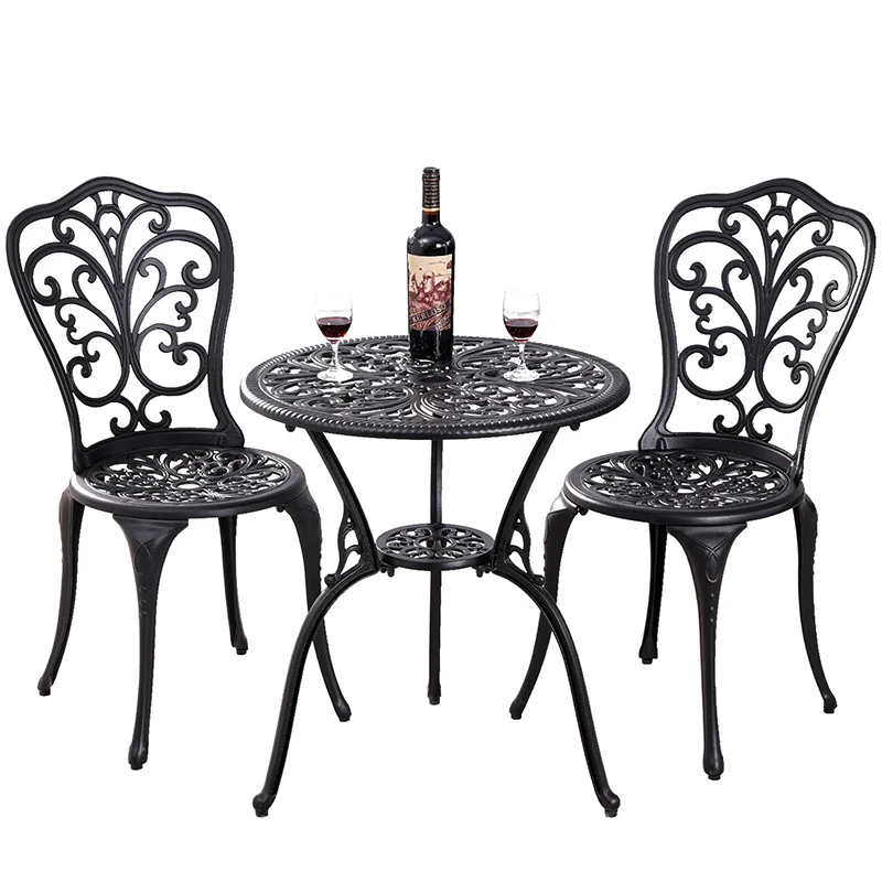 Outdoor Furniture Cast Aluminum Dining Table Set Gargen Leisuretavoli Da Giardino Patio Furniture For Bistro/Backyard