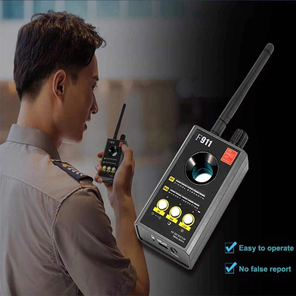 Smart RF Signal Magnetic Detection 50MHz-8000MHz Find Wireless Locators Cameras Anti-Eavesdropping Cam Anti Spy Device Detector