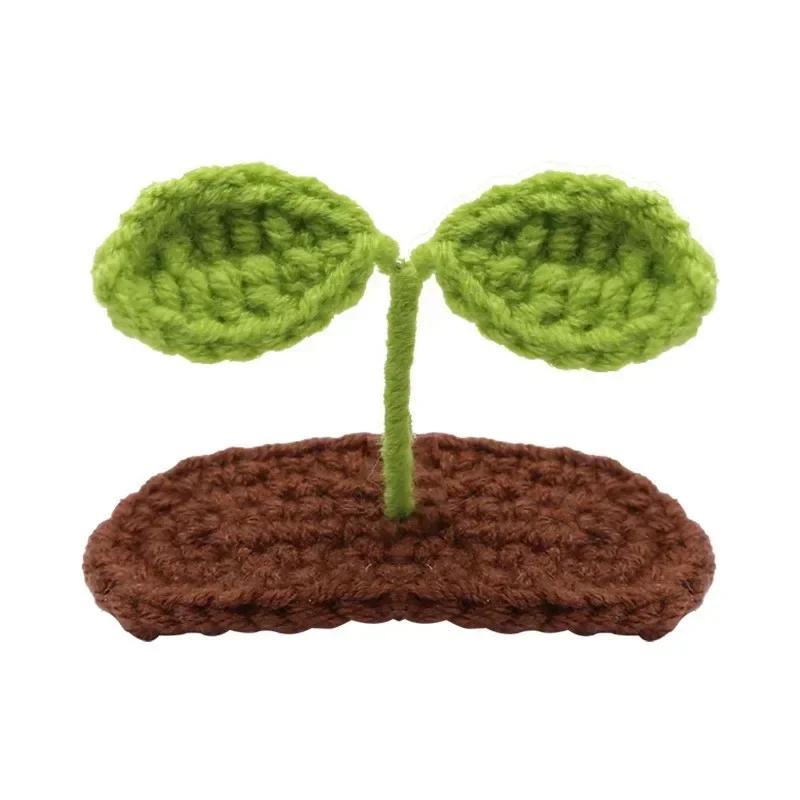 Children Kawaii Hairpins Handmade Knitting Wool Bean Sprout Hair Clips Funny Decorative Hair Clips Girl Hair Decoration