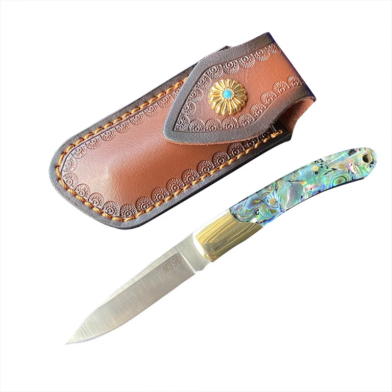 

M390 складной нож из порошковой стали, латунь + корпус, изысканная ручка, ножи для выживания на природе, для кемпинга, ножи для очистки фруктов, ручной инструмент, подарок