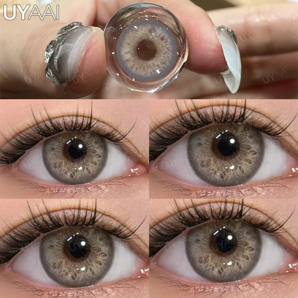 UYAAI 1 Paar farbige Kontaktlinsen für Augen, grüne Schönheitslinsen, braune Modelinsen, hochwertige blaue Augenlinsen, farbige Pupille – Detail 10