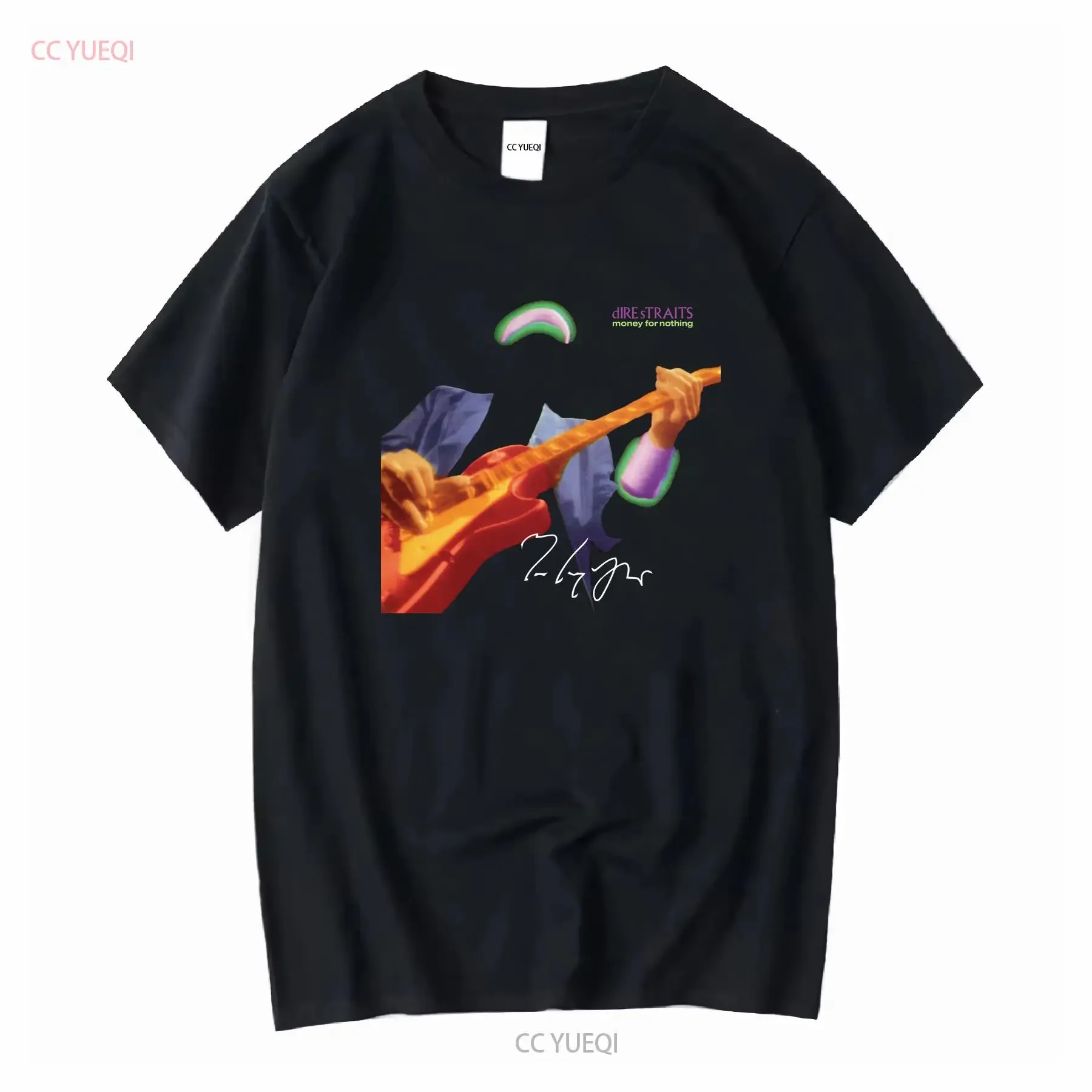 Mark Knopfler Dire Straits Band For Fan Black S 2345XL Men T Shirt BC2921 vintage Washed designer clothes Versatile graphic