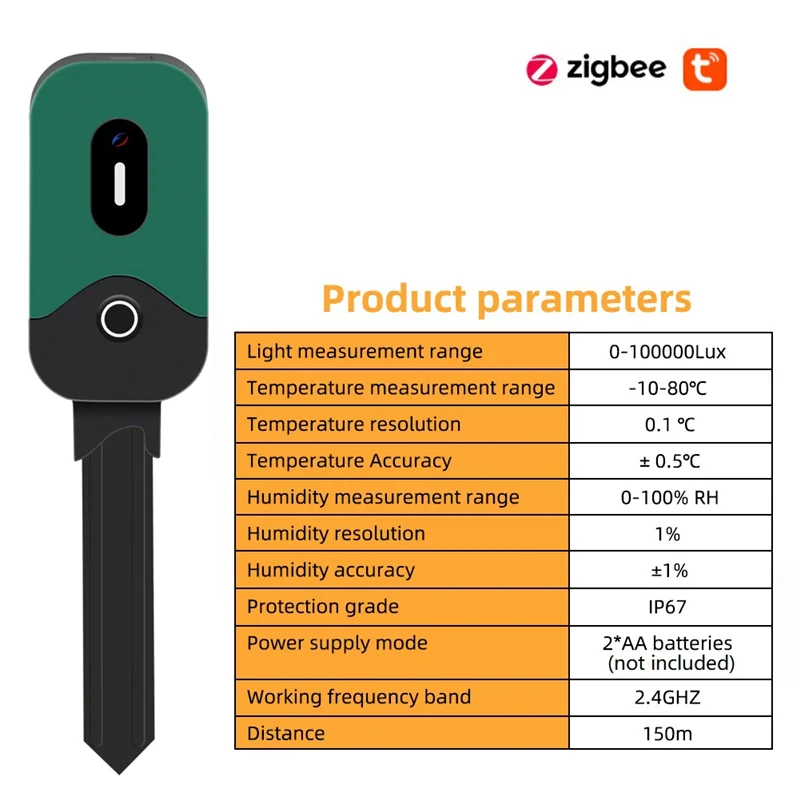 

A76K Zigbee Tuya тестер почвы измеритель температуры и влажности почвы солнечного света для посадки, садоводства, теплицы
